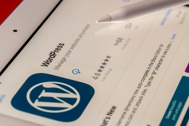 WordPress on Tablet